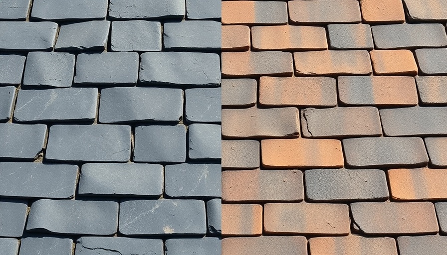 Slate Roofing vs. Synthetic Slate Roofing comparison visual.