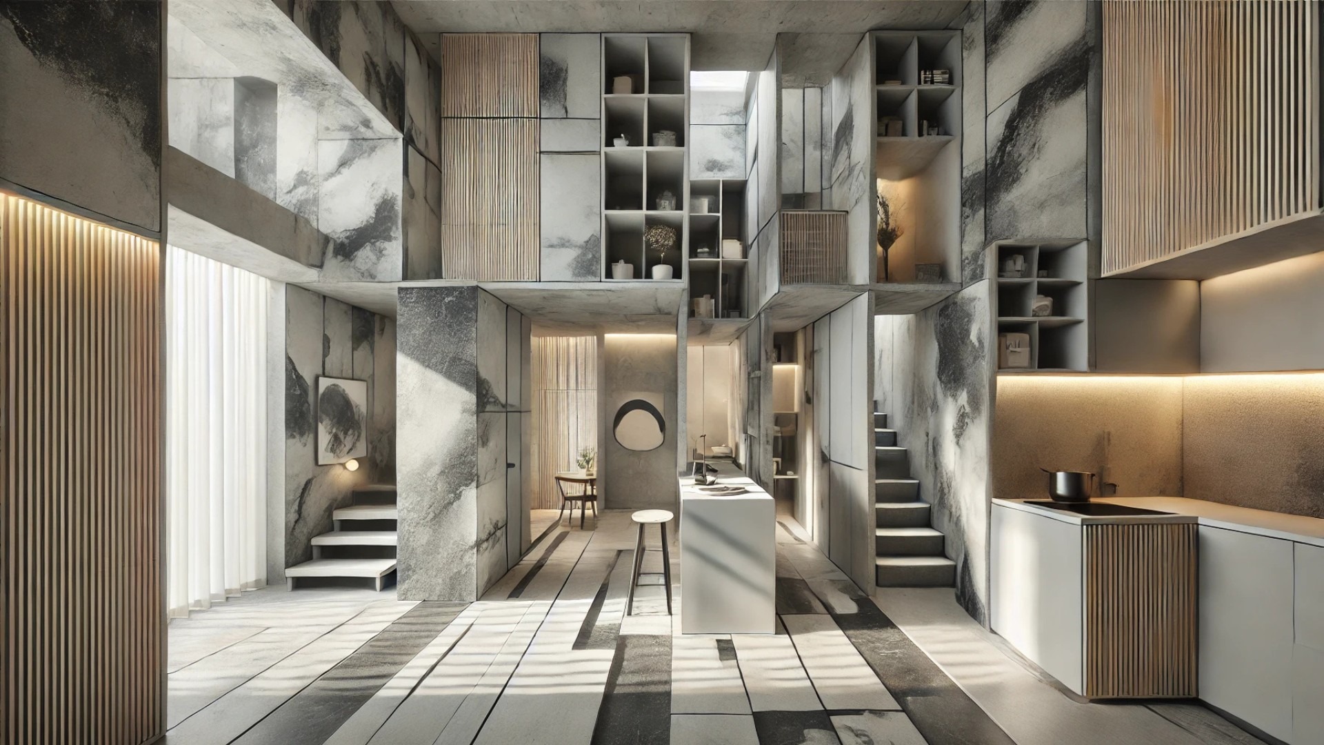 Sustainable Interior Design at Micro Flow Space Residence in Taiwan, showcasing contemporary elegance.