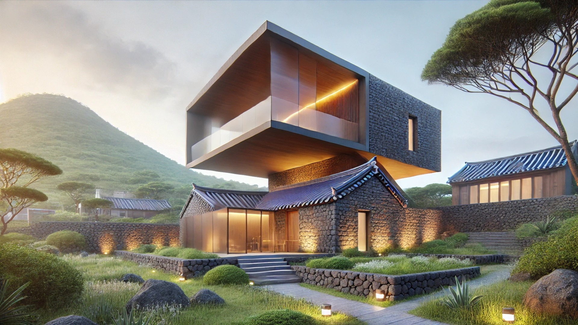 "House Covered House" — capturing the balance of historic preservation and modern design on Jeju Island, South Korea.
