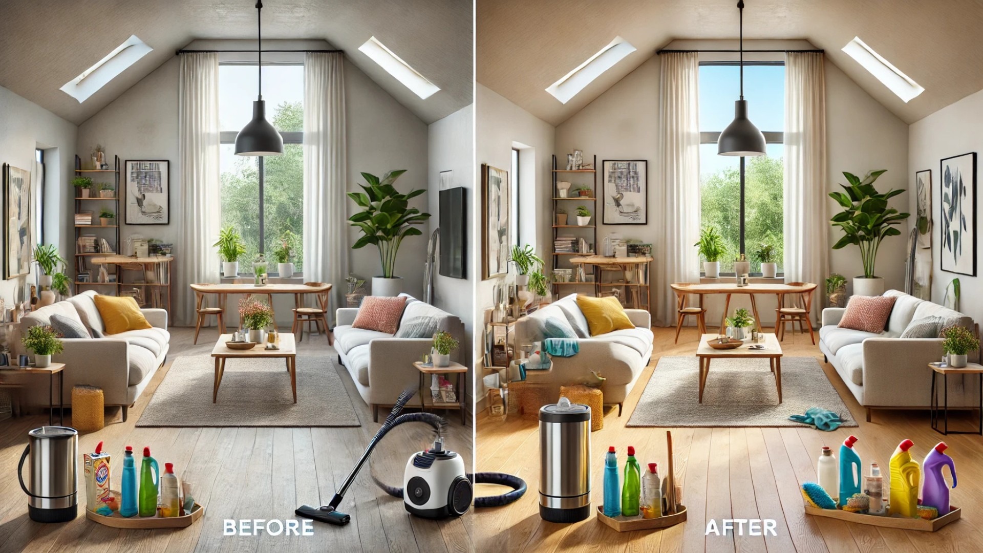 the satisfying transformation of a modern family space through sustainable deep cleaning