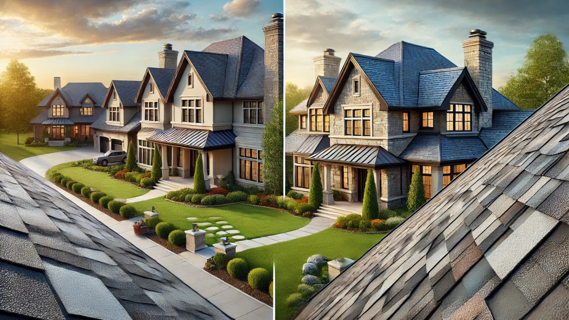 comparing upscale homes with Class 3 and Class 4 roofing materials