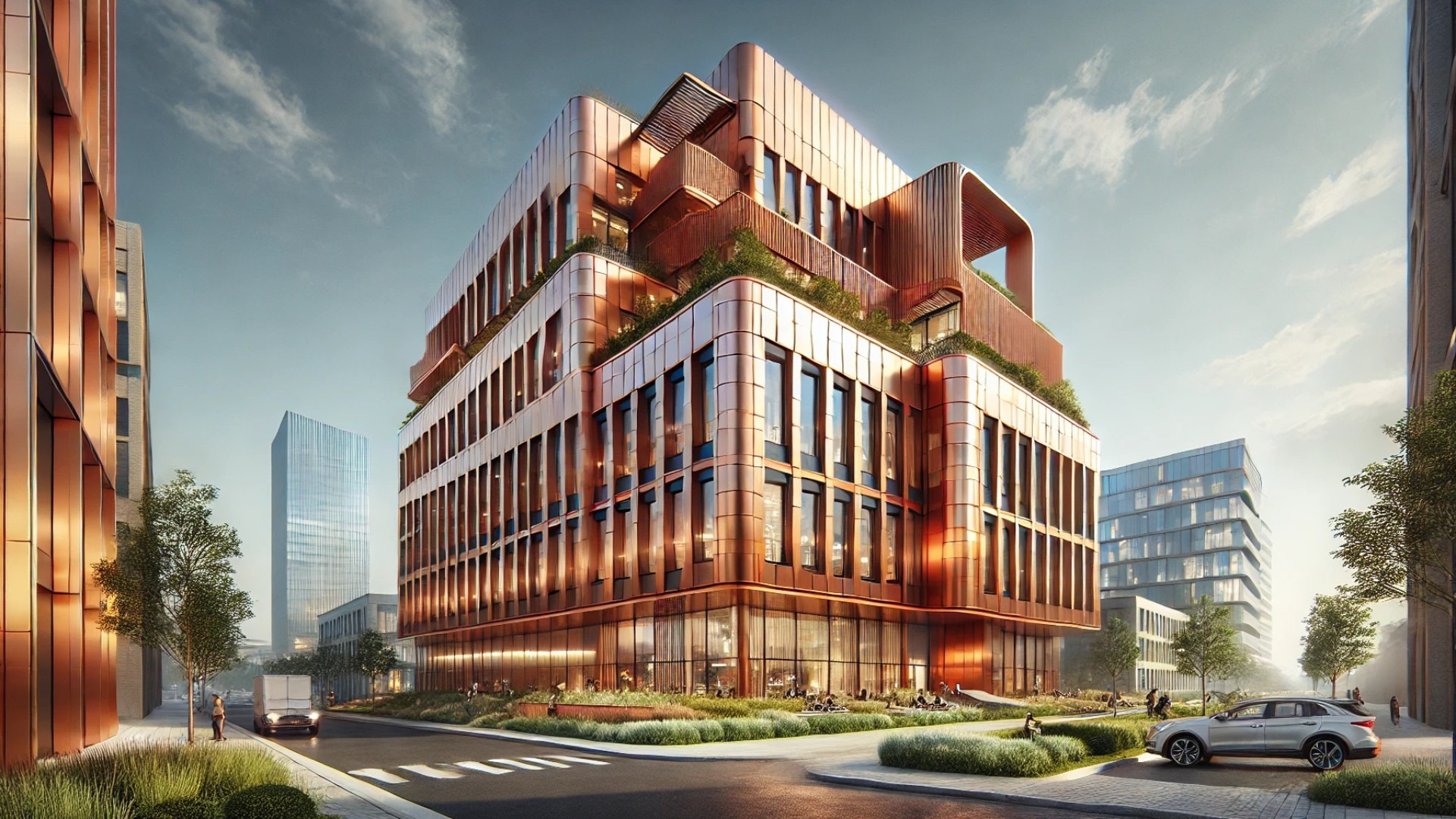 highlighting modern architectural excellence with prominent copper design elements, inspired by the award-winning projects from the North American Copper in Architecture Awards