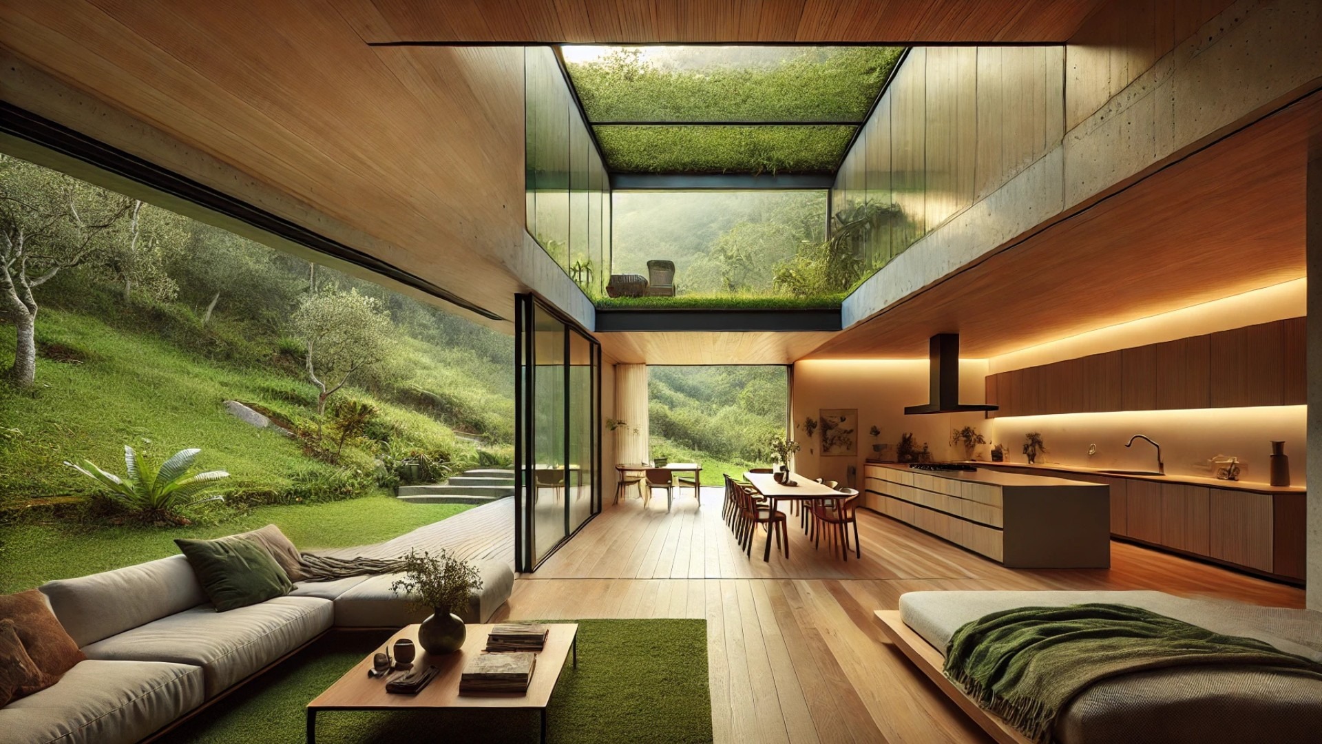 interior view inspired by the sustainable, minimalist home in Sintra