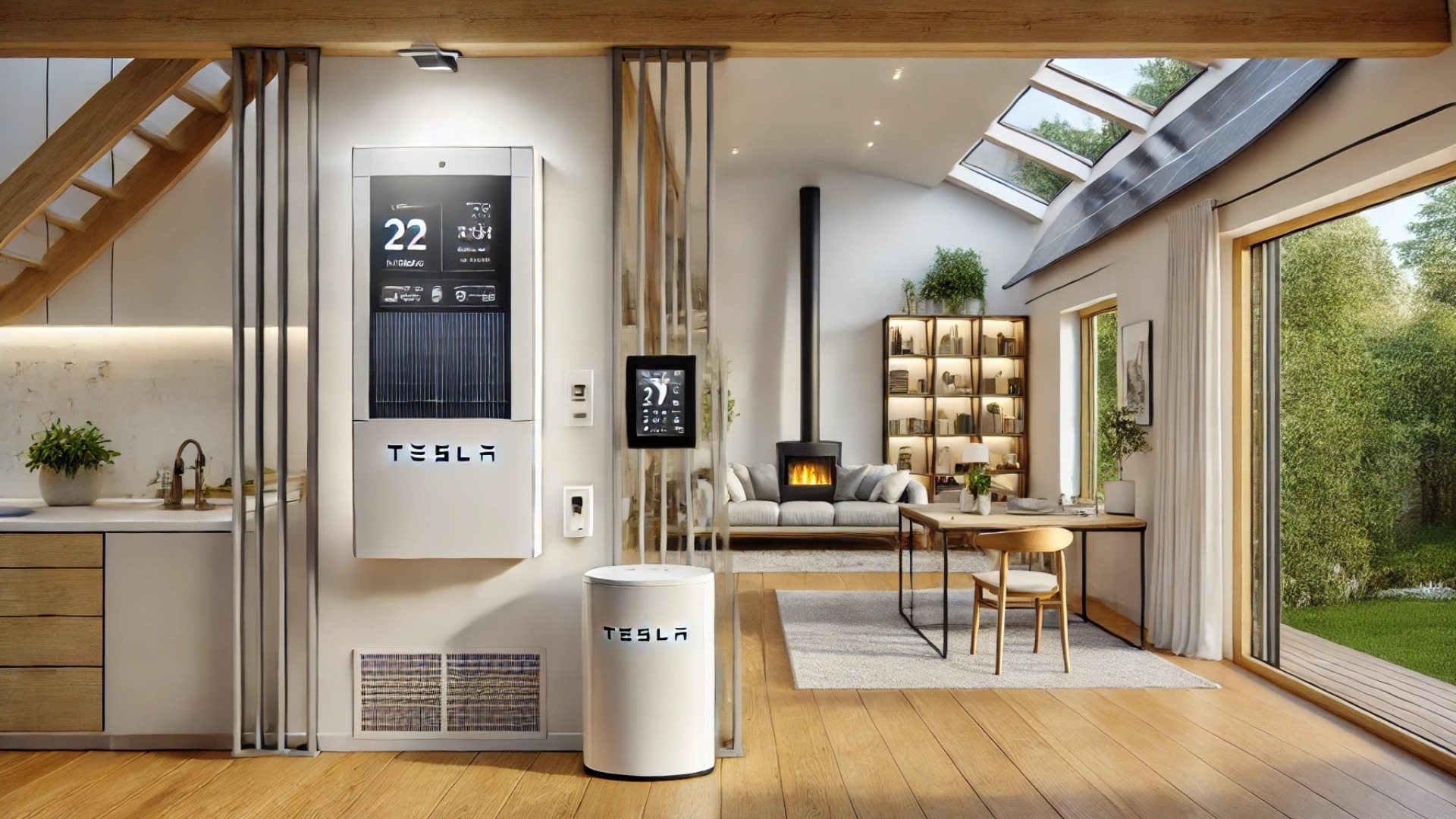 modern UK home featuring a Tesla Powerwall 3 setup
