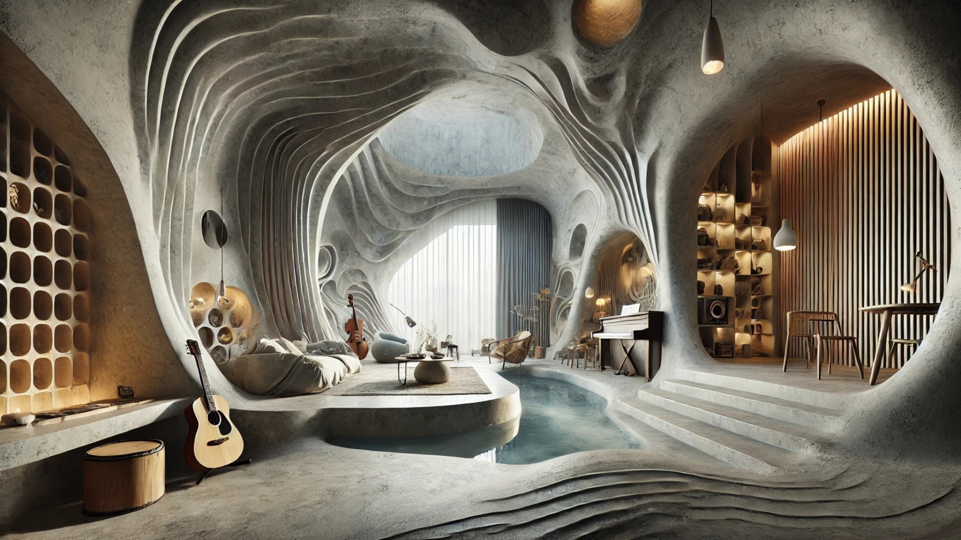 capturing the essence of the Ts Lunar Cavern Duplex Residence—where lunar-inspired design meets artistic introspection