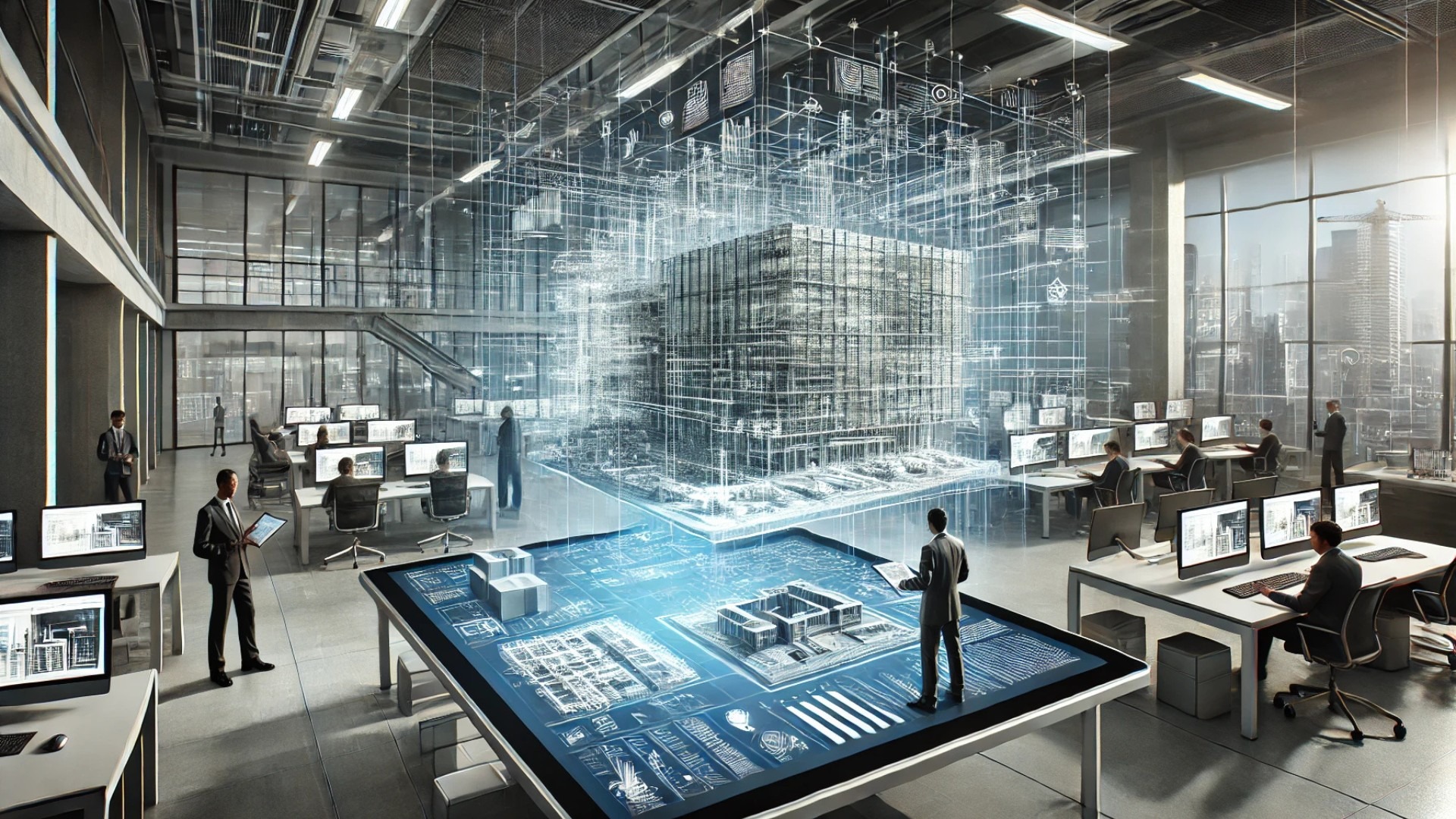 capturing the concept of automated BIM model simplification in a high-tech architectural workspace