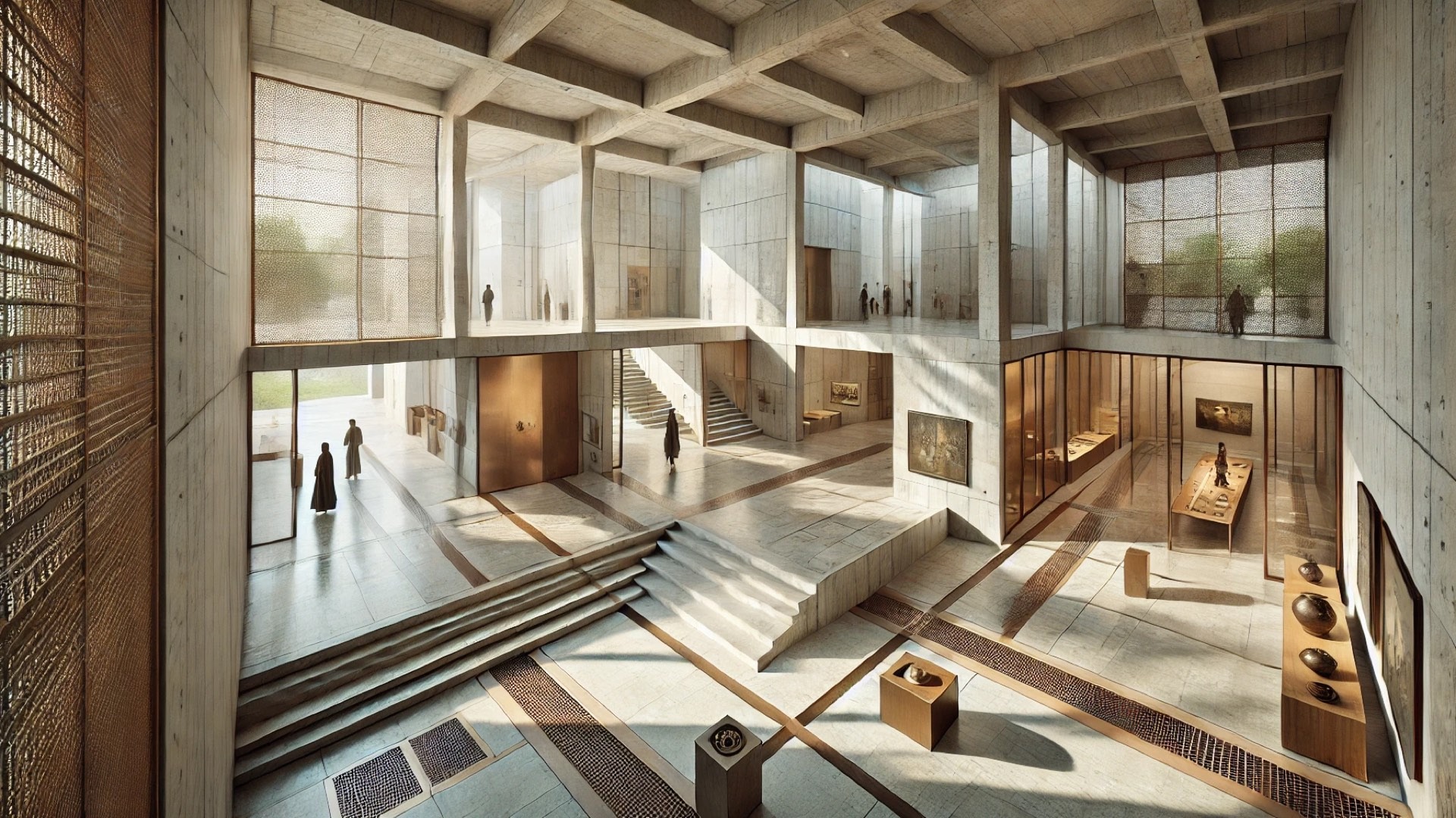 Carlo Scarpa’s Venezuela Pavilion, showcasing its refined material details, light play, and intimate spatial flow