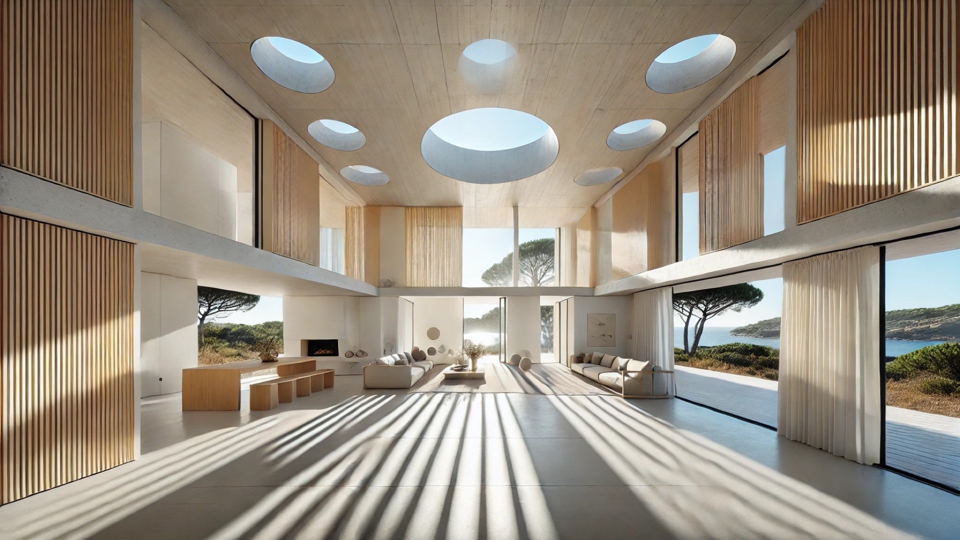 Casa Plaj Portugal holiday residence, modern structure in serene landscape.