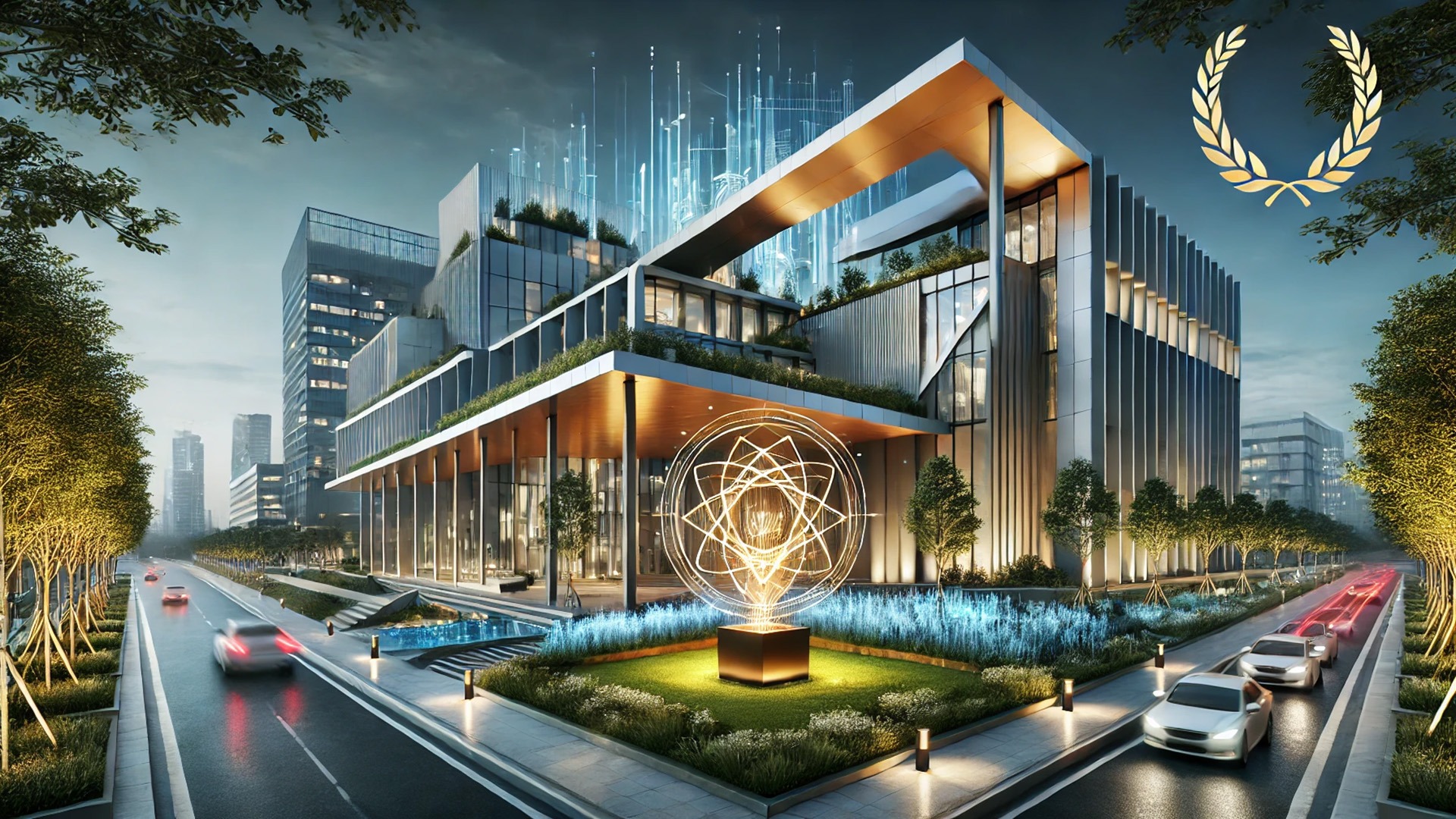 award-winning roofing innovation, reflecting a fusion of architectural sophistication, material excellence, and visual symbolism