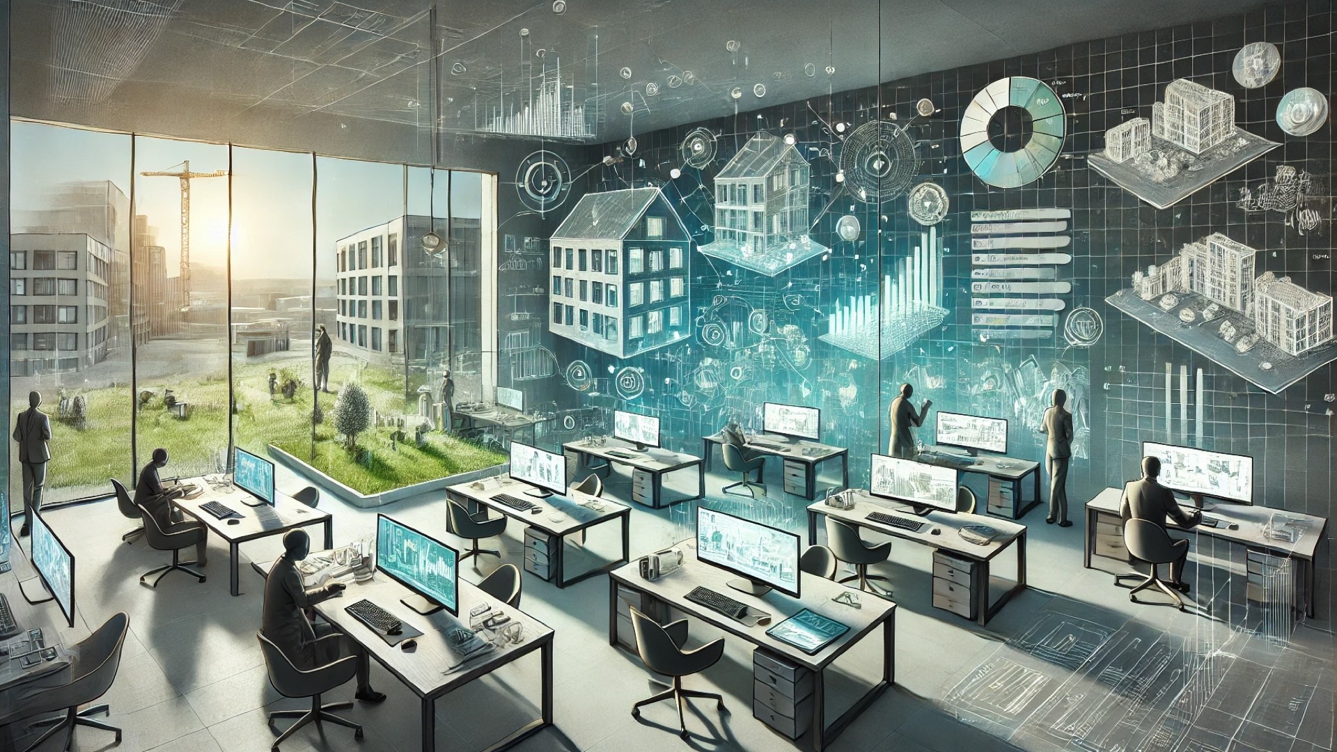 symbolizing the tension and adaptation architecture firms face under soft business conditions, balancing uncertainty with innovation and sustainability
