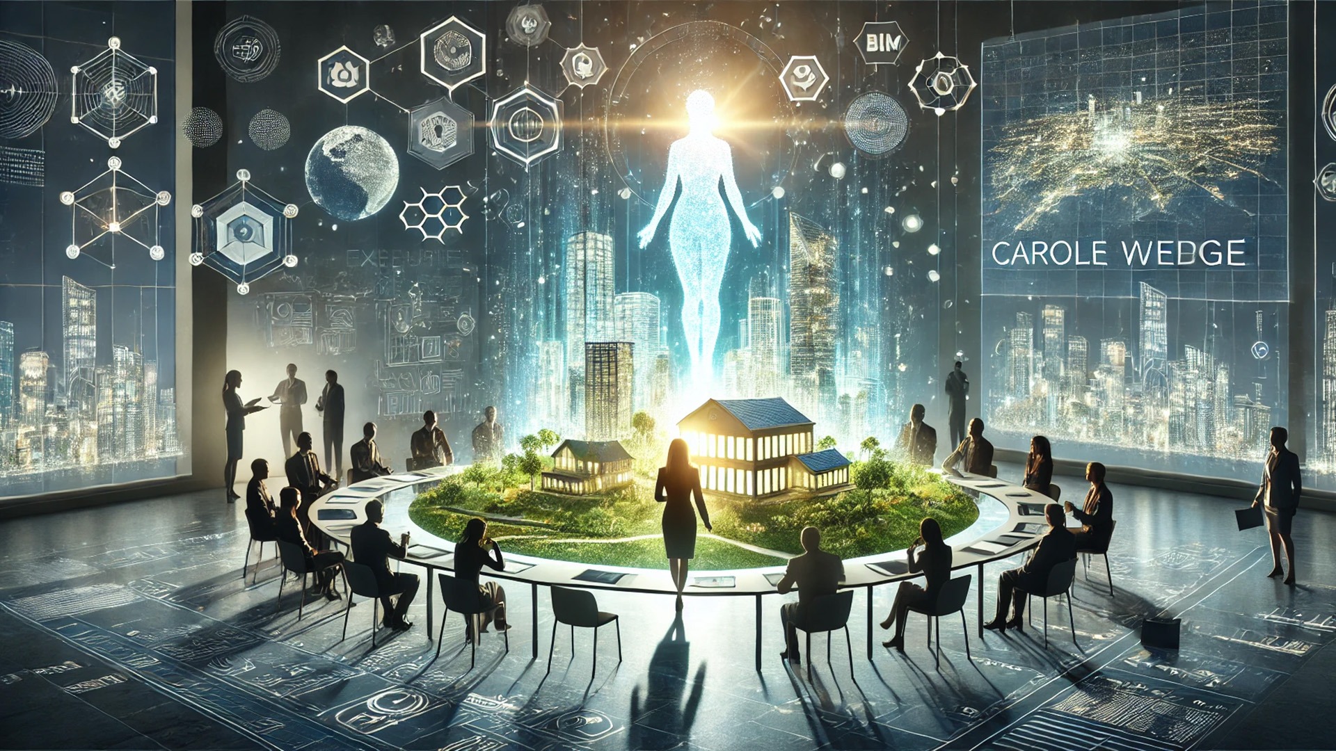 symbolic scene of leadership, sustainability, and innovation in architecture