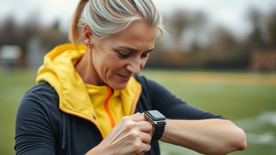 Smartwatches dementia: older man checks watch in serene park setting.