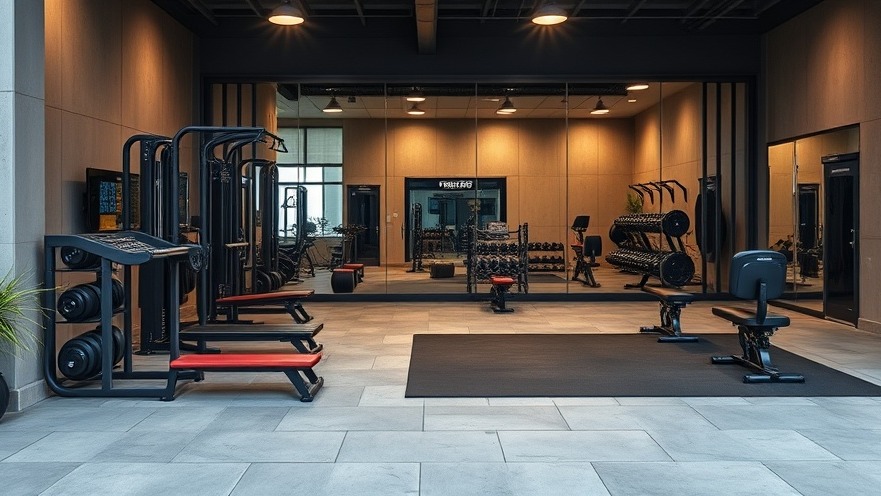 Exterior view of a modern gym building showcasing fitness facilities.