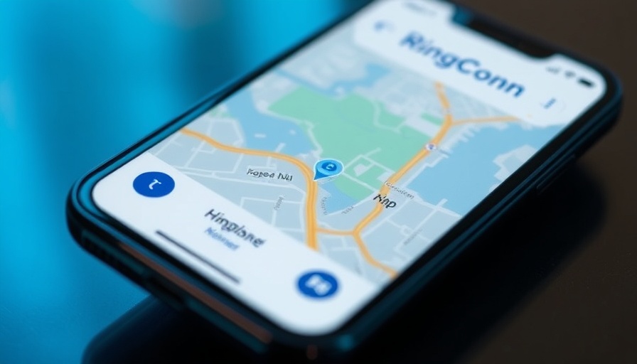 RingConn app interface showing ring location and details.