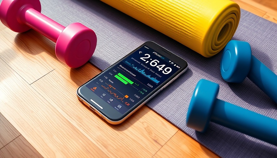 Vibrant fitness app interface on smartphone with exercise stats.