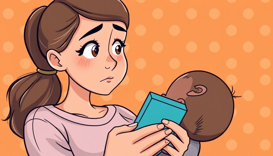 Cartoon of mother and baby exploring creatine breastfeeding risks.