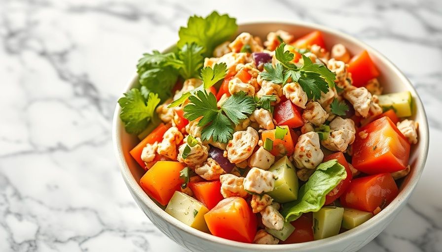 Healthy Southwest chicken salad with vibrant ingredients in a bowl.