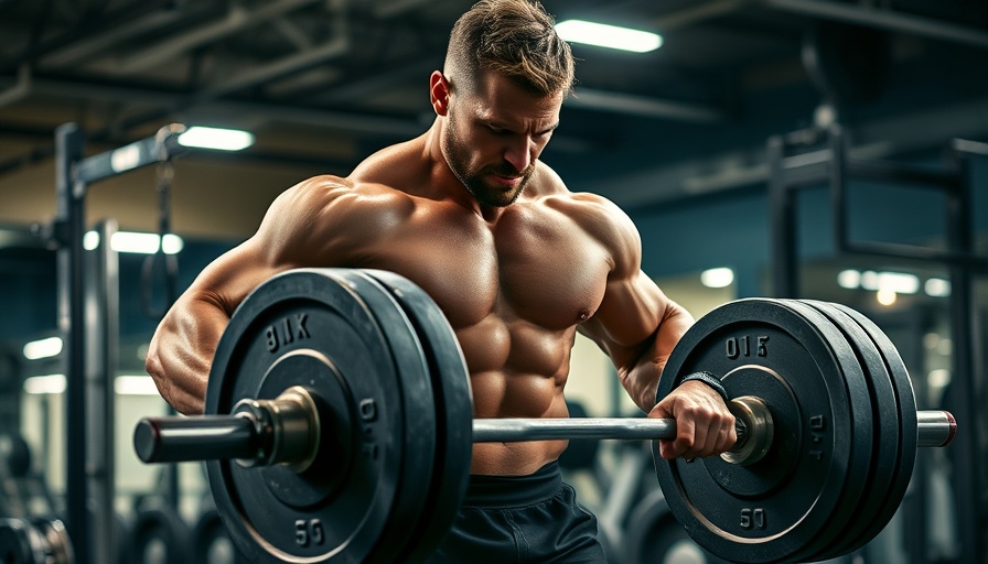 Muscular man lifting weights in gym for Total Strength Program.