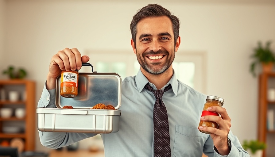 Angad Hasija holding lunchbox and spice jar, sharing fitness tips.