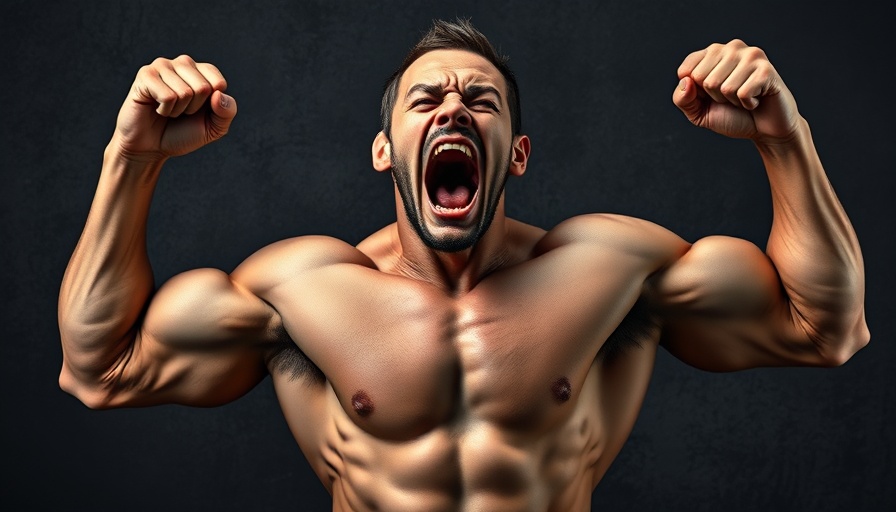 Intense display of strength symbolizing a 5 day workout split routine