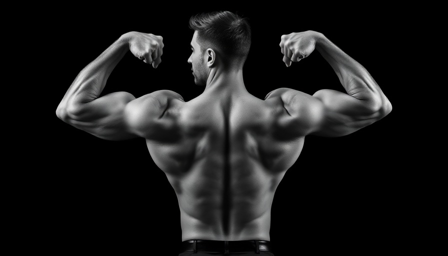 Muscular man flexing back muscles, 4-Day Workout Split for Muscle & Strength.