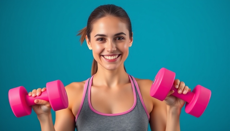 Athletic woman lifting dumbbells, showcasing how to build habits that stick.