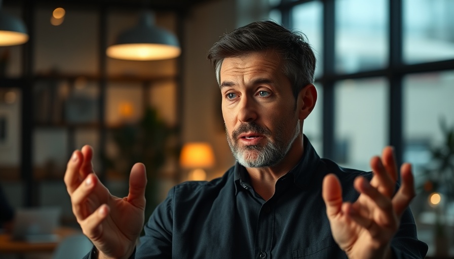 Middle-aged man explaining in office setting, Trojan Horse Method.