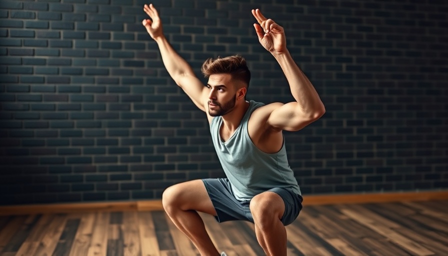 Functional strength exercises over 40, man squatting indoors.