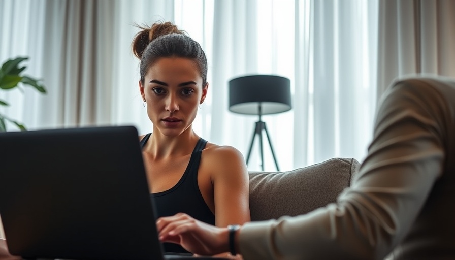 In-Person Coaching vs Online Coaching: woman online, man in-person contrast.