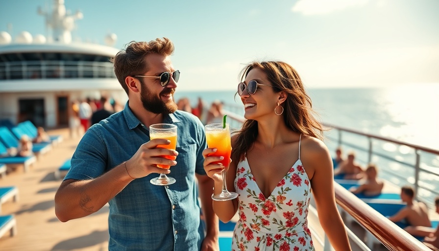 Couple enjoying cocktails on a Disney cruise deck, Disney cruise tips and tricks.