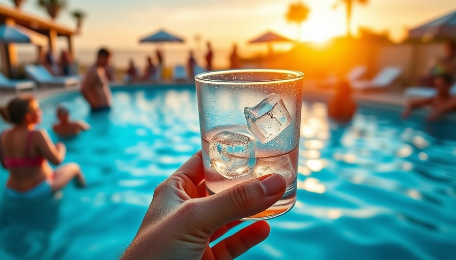 Gluten-free dairy-free Mediterranean egg bites by a poolside party