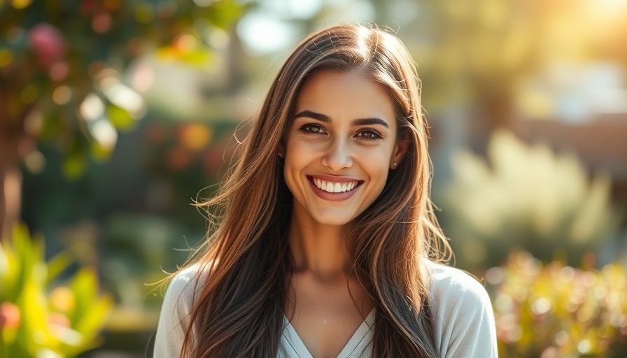 Woman promoting sustainable health strategies outdoors