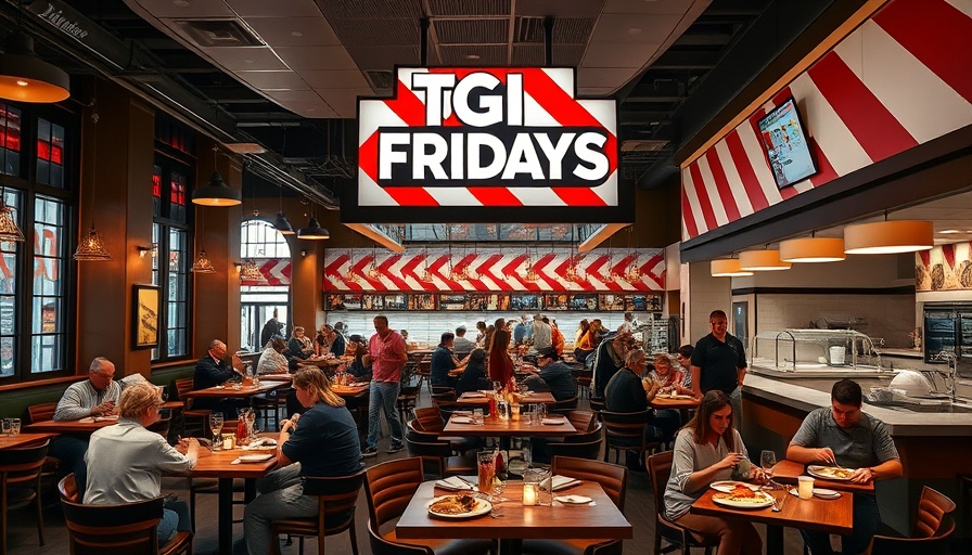 TGI Fridays Global Expansion: Modern restaurant bustling with activity.