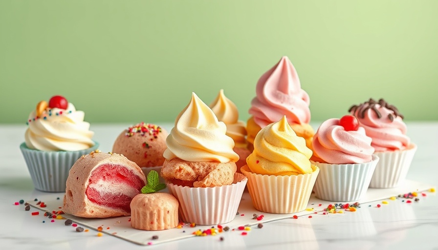Colorful gelato desserts at I Scream Gelato Franchise Frisco Texas.