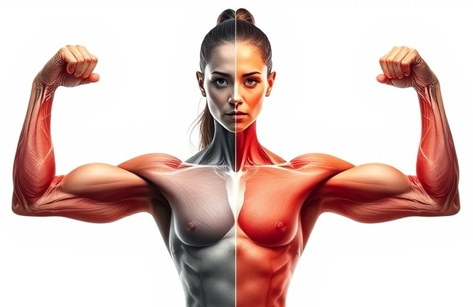 Transformative core strength exercises for seniors, before and after fitness illustration.
