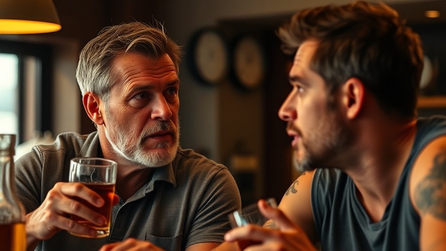 Middle-aged man discussing the impact of alcohol on fitness and health.
