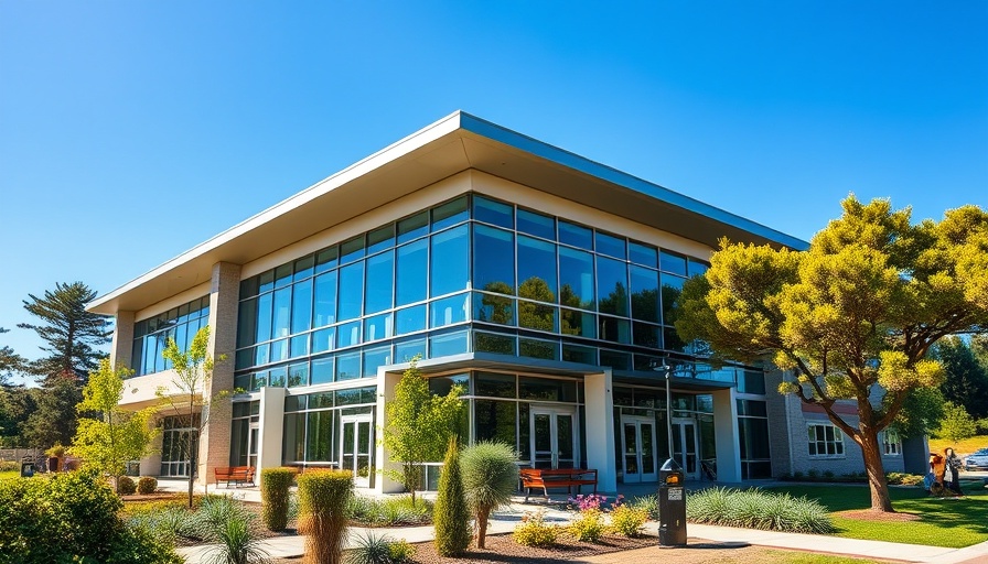 Marin County Office of Education building in vibrant setting.