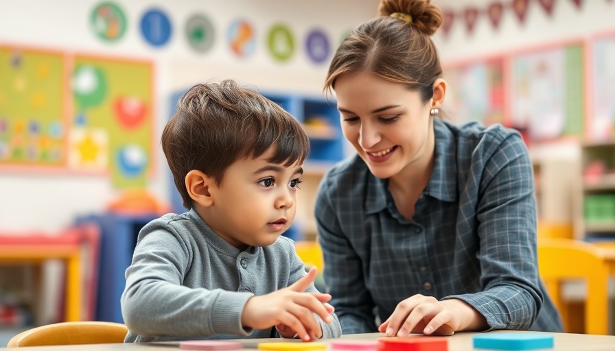 Child and caregiver engaging in classroom demonstrating costs of child care now outpace college tuition.