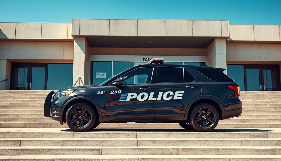 Police SUV parked at station, local news