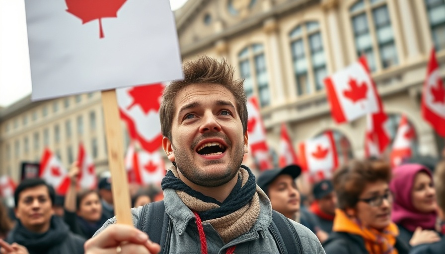 Protest against Trump's steel and aluminum tariffs in Canada.