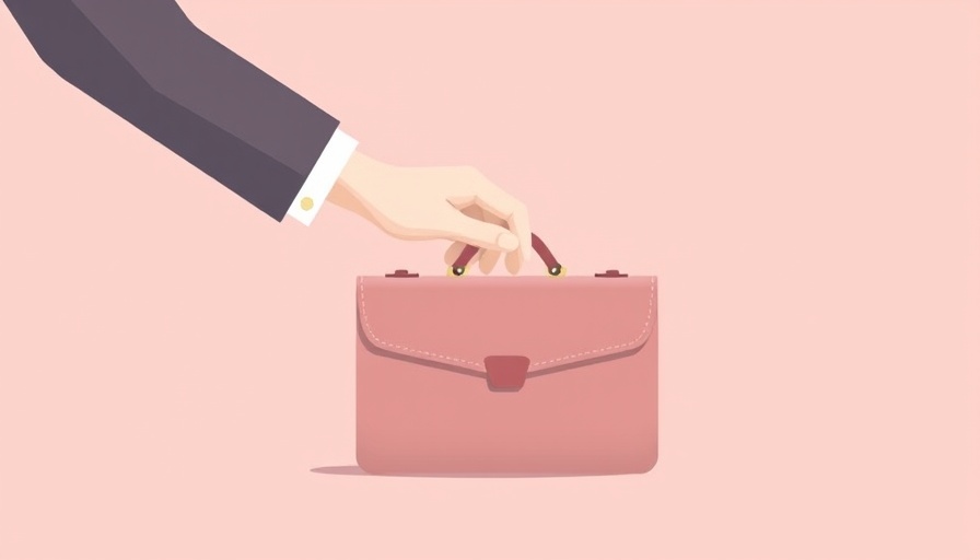 Hand selecting a briefcase symbolizing AI Talent Recruitment Strategy.