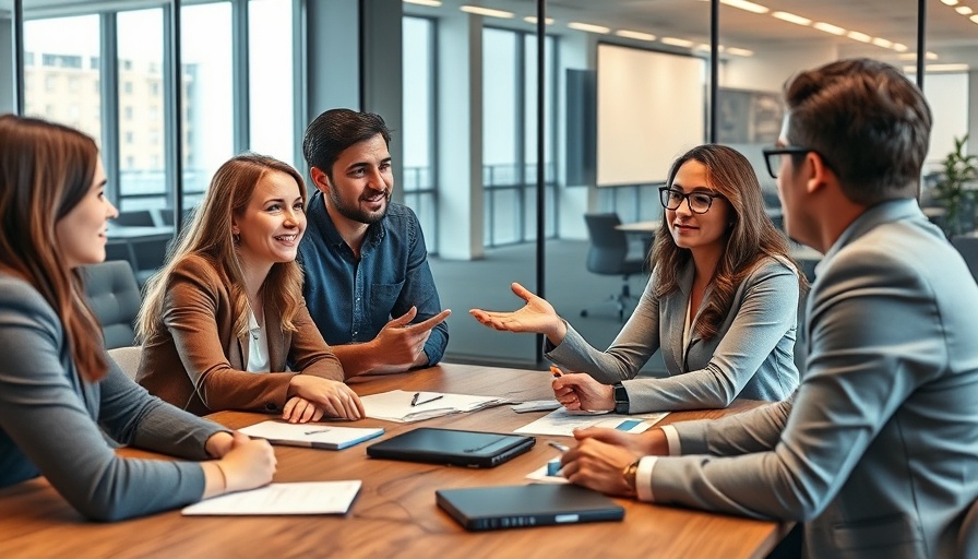 Business team meeting about choosing a capital partner, collaborative discussion in office.