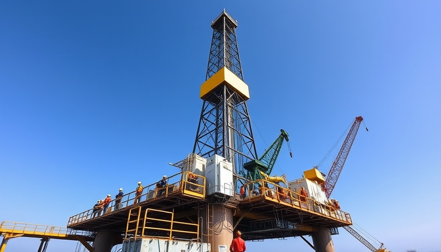 Kazakhstan oil rig with workers under bright sun, related to OPEC pact.