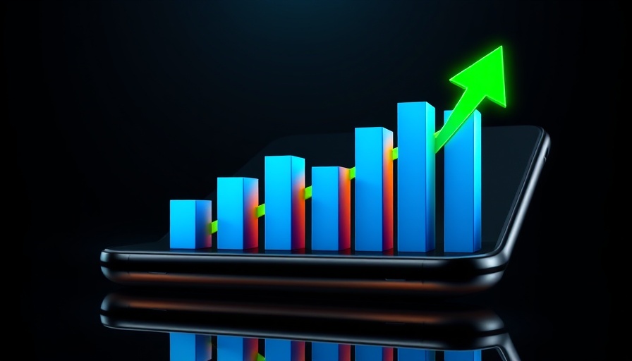U.S. futures market growth indicators displayed on smartphone