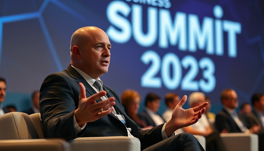 Businessman speaking at Summit 2023, IPOs increase this year.
