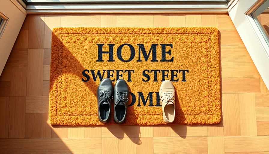 Welcome mat with shoes, setting real estate goals for 2025.