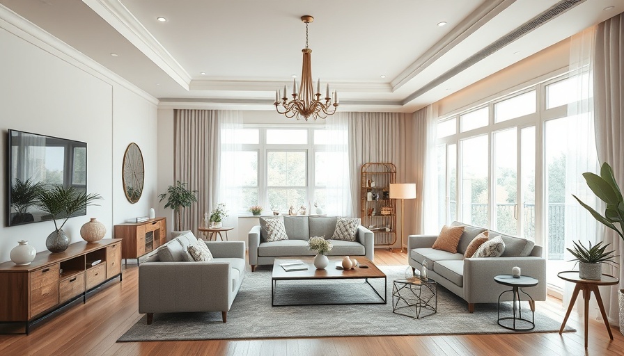 Benefits of decluttering before a home sale in a spacious living room.
