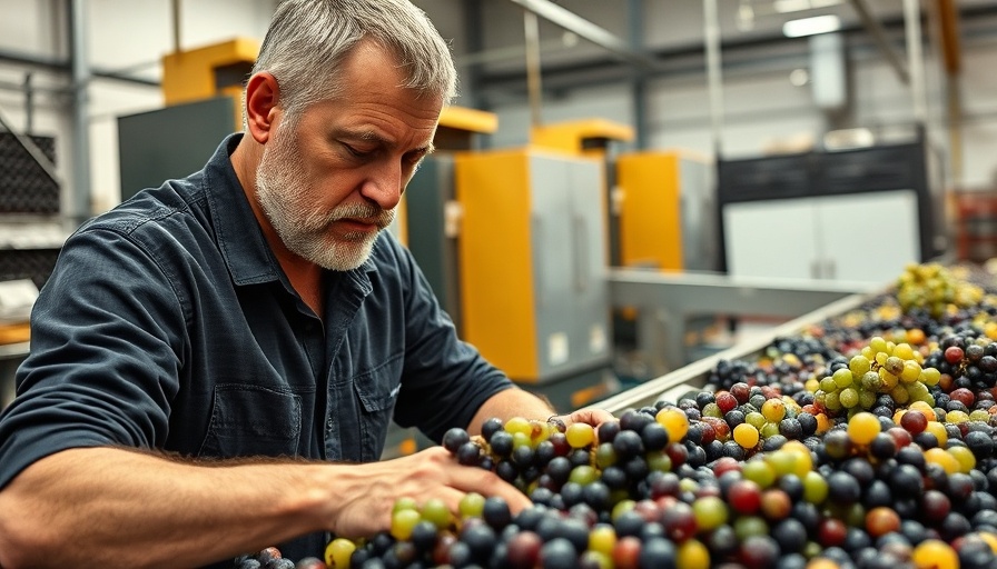 Worker at Ram's Gate Winery harvest 2023 sorting grapes.