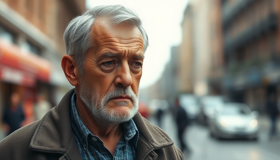 Peace broker in Ukraine contemplating during an outdoor event.