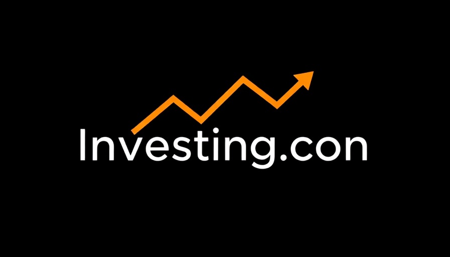 Investing.com logo with upward graph line on black background.